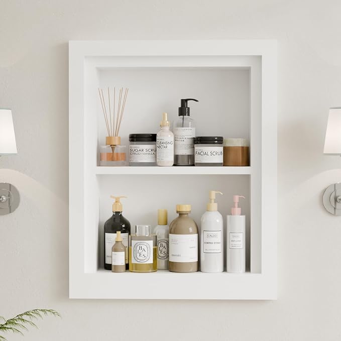 Solid Wood 14 X 18 Recessed Medicine Cabinet, Medicine Cabinet Organizer by Unknown