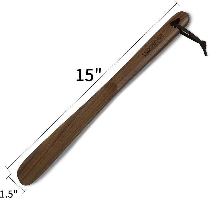 Luxdecor Long Handled Wooden Shoehorns-24in Wooden Long Handle Shoe Horn - Image 5