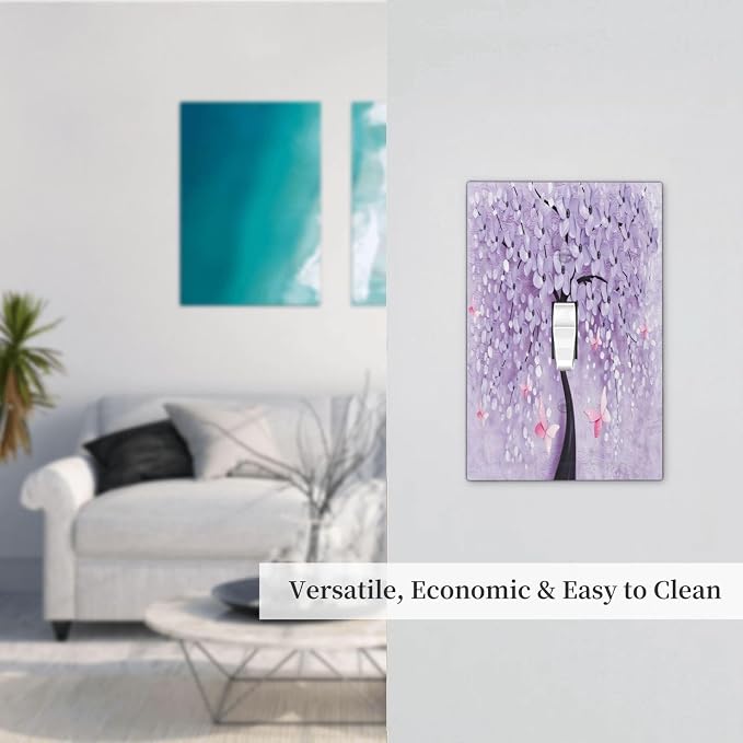 Light Switch Cover 3D Purple Tree 1 Gang Wall Plate Cover Single Toggle Outlet - Image 7