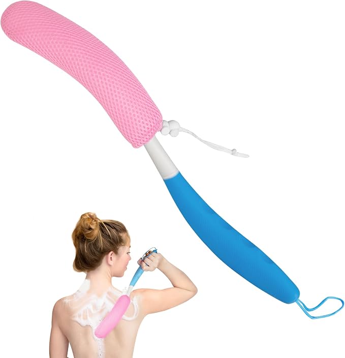 Long Handled Shower Brush, Non-Slip Long Handle Bath Brush, Back Body Brush by LeetyeMeiHealth