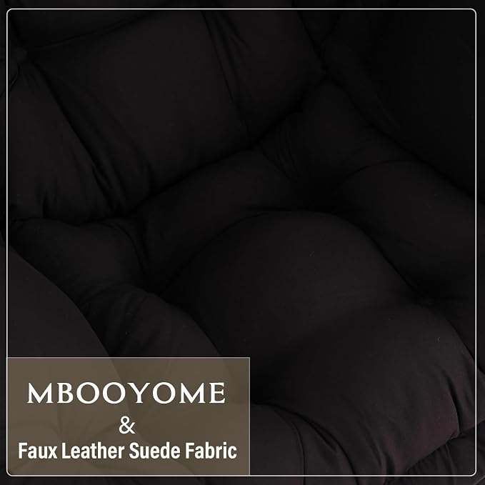 Lazy Chair with Folding Ottoman, Modern Accent Lounge Armchair with Armrests - Image 6