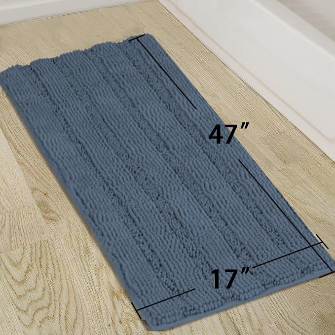 Turquoize Luxury Bath Runner, Soft Plush Anti-Slip Shower Rugs, Microfiber - Image 5