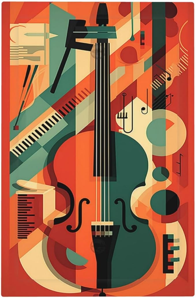 Light Switch Cover Plate Violin Abstract Jazz Colorful Painting 1 Gang No by LightSwitchCover