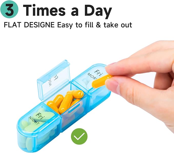 Pill Organizer 3 Times a Day, Weekly Pill Organizer 3x a Day, Pill Box 7 Day - Image 3