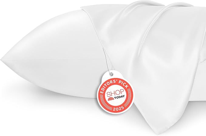 Bedsure Satin Pillowcases, Similar to Silk Pillow Cases Queen Size Set of 2 by BEDSURE