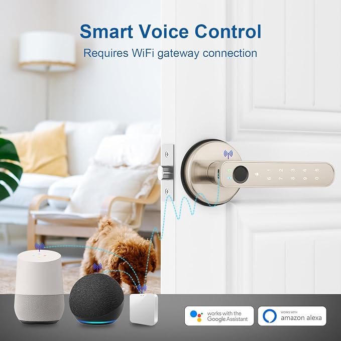 Fingerprint Door Lock, Fingerprint Door Knob Biometric Door Lock Smart Door Knob - Image 5