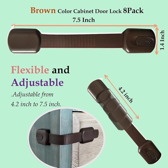 Child Safety Cabinet Locks for Baby Proof, Child Proof Safety Locks for Cabinets - Image 2