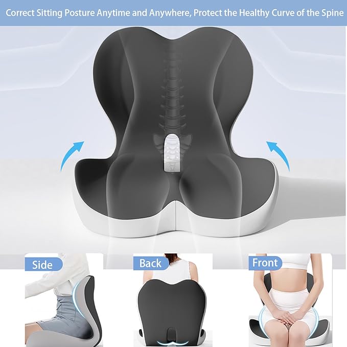 Seat Cushion Premium Ergonomic Memory Foam Car & Office Chair Seat Cushion - Image 2