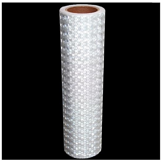 White Reflective Tape 8 inch Wide, Outdoor Waterproof Hazard Conspicuity Safety by tuyrchu