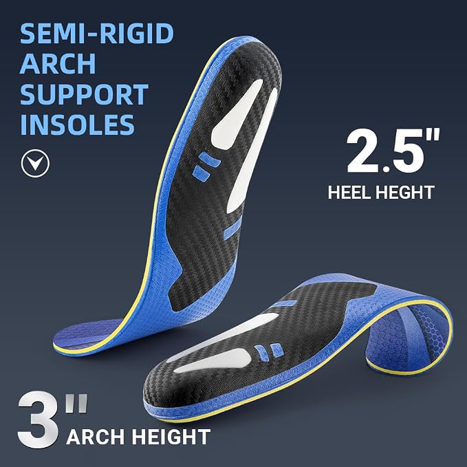 VALSOLE Plantar Fasciitis Arch Support Insoles, 210lbs+ Heavy Duty Support Pain - Image 6