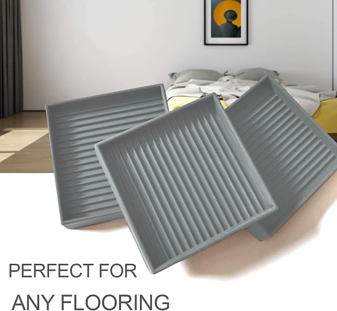 Yelanon Furniture Coasters, Rubber Furniture Feet, Anti Slide Floor Protector - Image 2