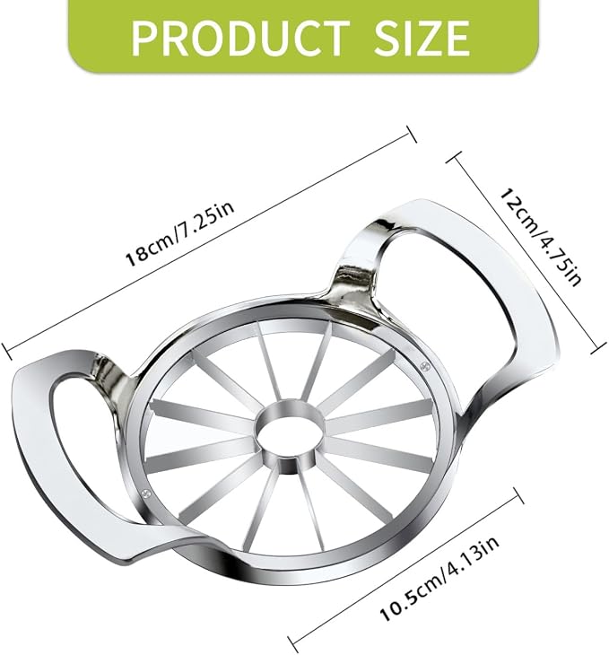 LIIGEMI Apple Slicer, 12-Blade Extra Large Apple Corer, Heavy Duty Stainless - Image 5