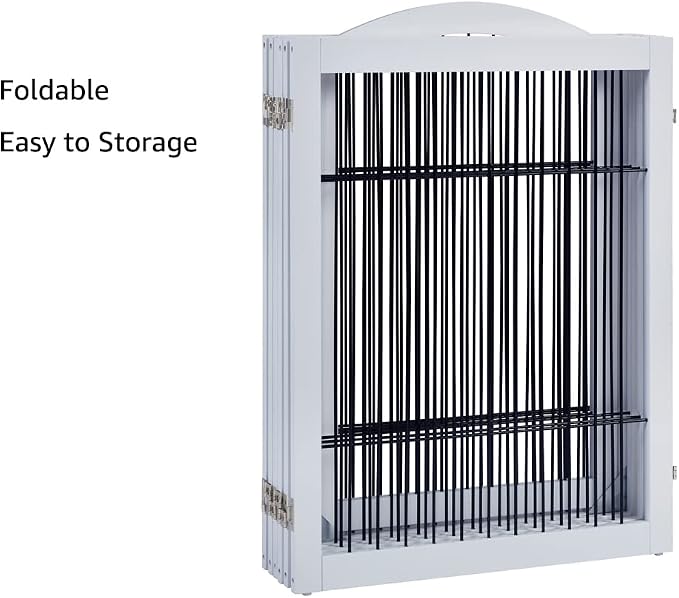 unipaws 144" Extra Wide Dog Gate and Pet Playpen, Free Standing Tall Dog Fence - Image 5