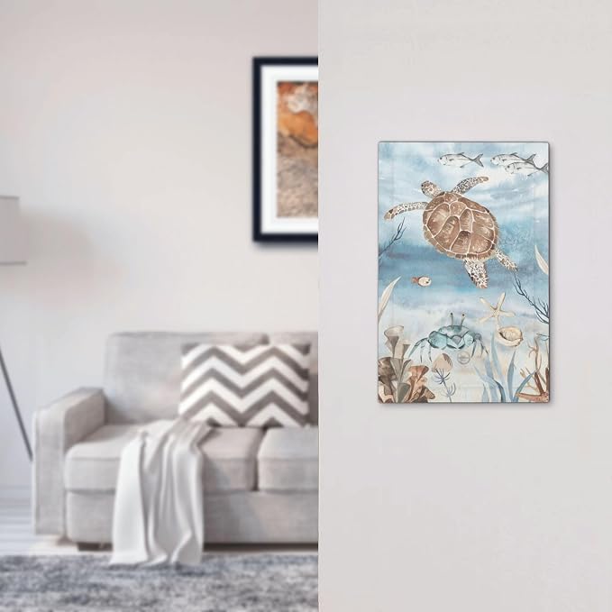 Light Switch Cover Plate Sea Turtle Coral Reef Nauticaltheme 1 Gang No Device - Image 7