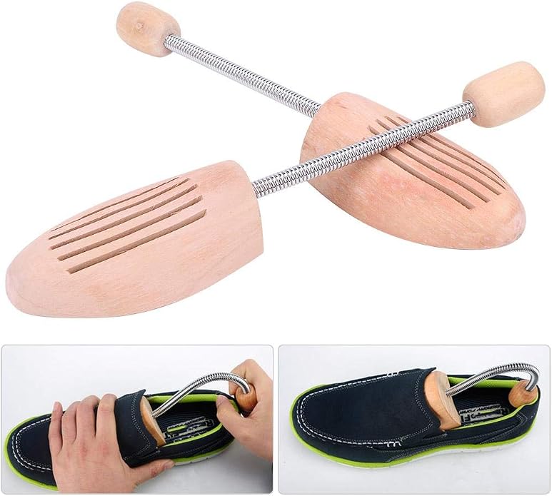 Pssopp 2Pcs Wood Shoes Tree, Shoe Stretcher Spring Anti Deformation Expanding - Image 2