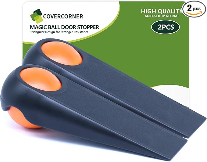 Door Stoppers for Bottom of Door, Rubber Door Stopper Wedges, Door Holders for by COVERCORNER