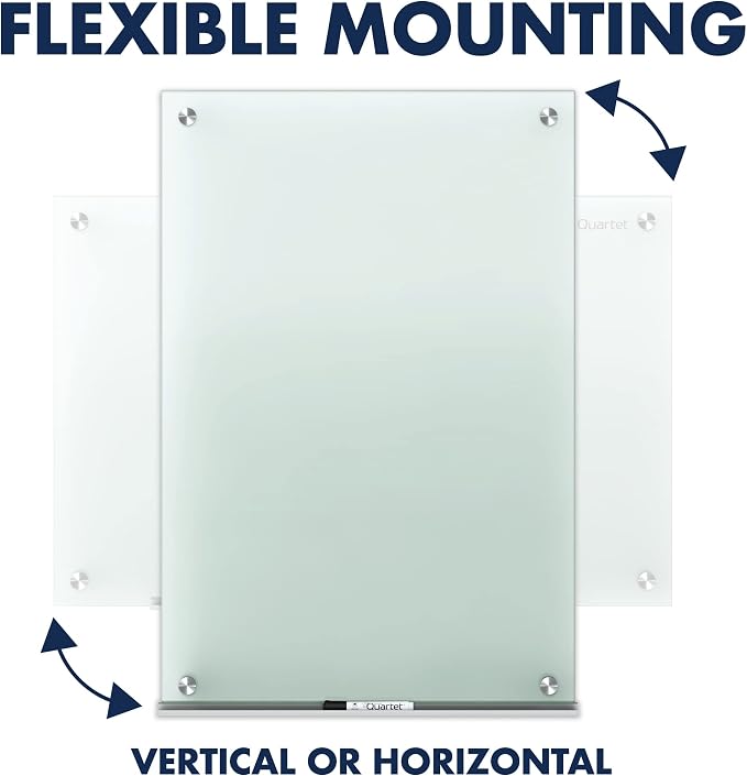 Quartet Glass Whiteboard, Non-Magnetic Dry Erase White Board, Frosted White - Image 7