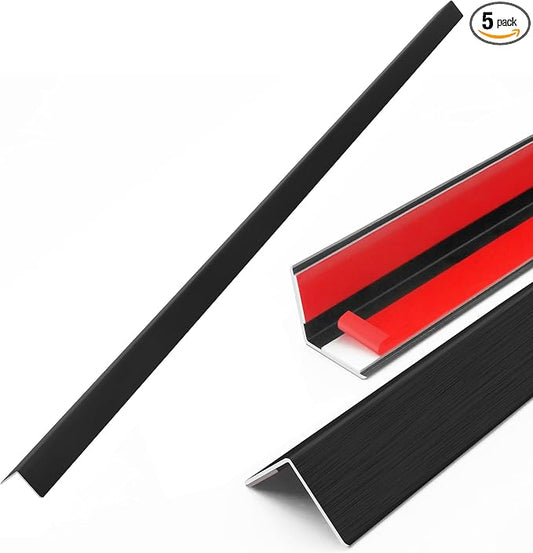 5pcs 48"L*1.42"W Aluminum Self-Adhesive Wall Corner Protectors, Wall Furniture by Bikykose