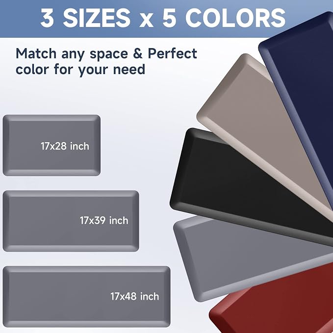 StepRite 4/5 Inch Thick Kitchen Mat Anti Fatigue Mat Kitchen Rugs Kitchen Decor - Image 4