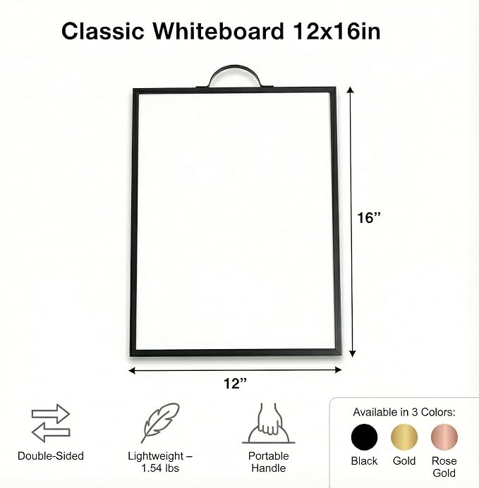 Small Whiteboard 12 x 16 Inch Magnetic Dry Erase Board - Image 6