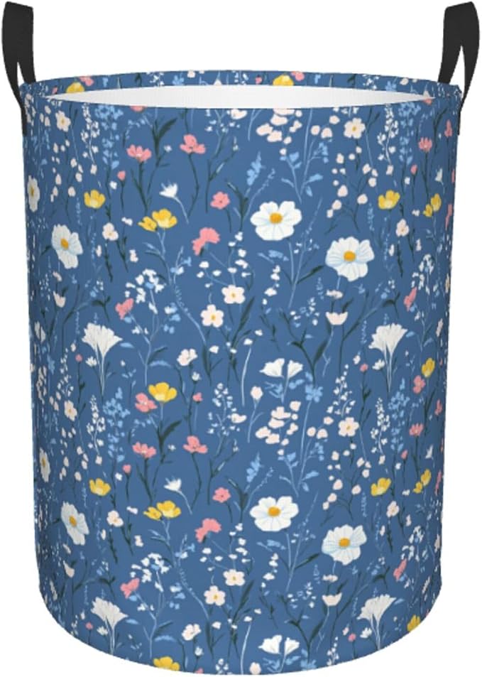 Laundry Basket Wildflowers Collapsible Large Capacity, Dirty Clothes Basket by Unknown