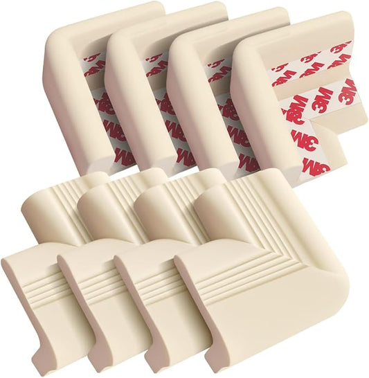 Baby Proofing Corner Guards 8 Pack White, Soft Foam Edge and Corner Protectors by PUSHUJIA