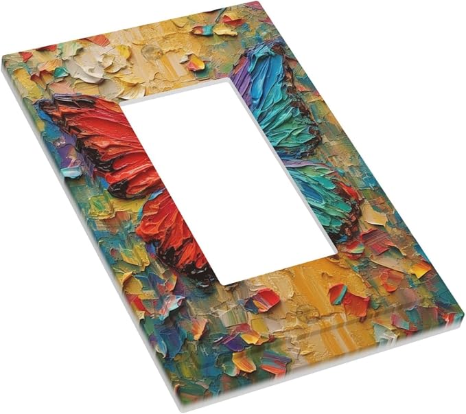 Decorative Outlet Covers Colorful Butterfly Animal Insects Wall Art Abstract 1 - Image 3