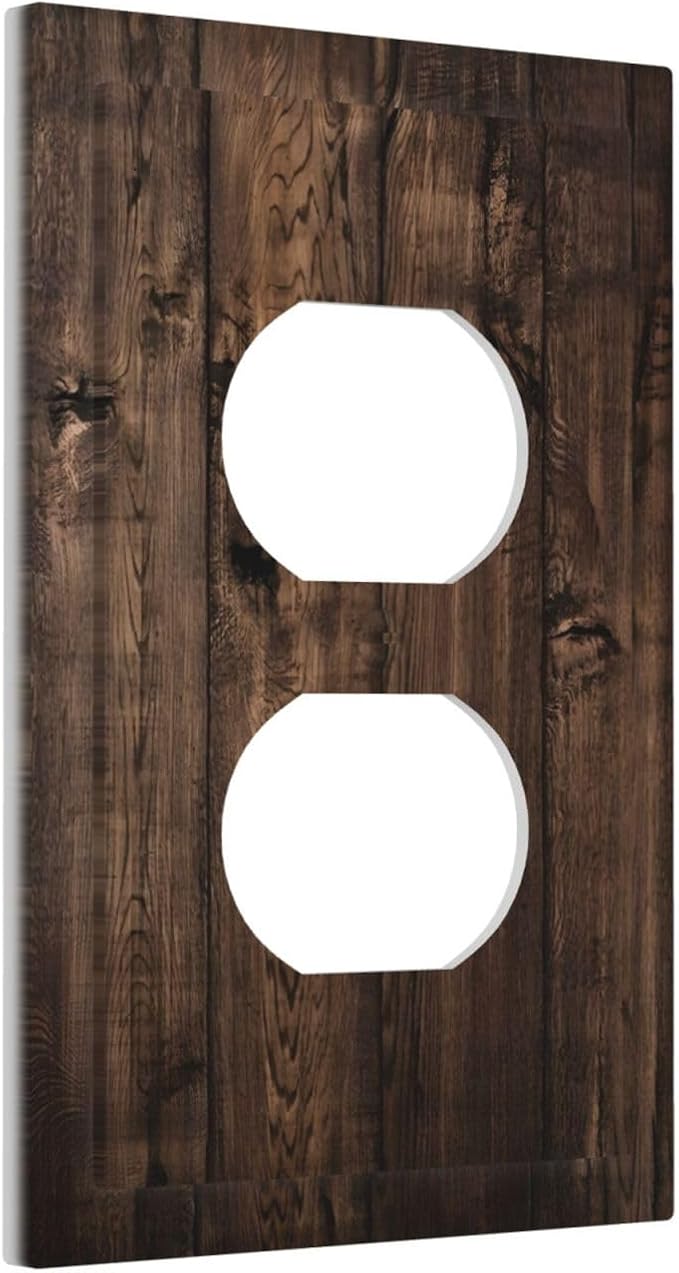 Rustic Brown Wood Plank Vintage Wooden Texture Print Outlet Covers 1 Gang - Image 2