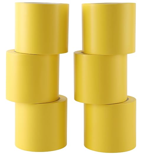 Lichamp 6 Rolls Vinyl Tape, Premium Safety Marking and Traffic Floor Marking by Lichamp