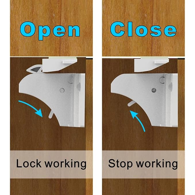 Upgraded Magnetic Cabinet Locks Baby Proofing Cabinet Lock - Image 5