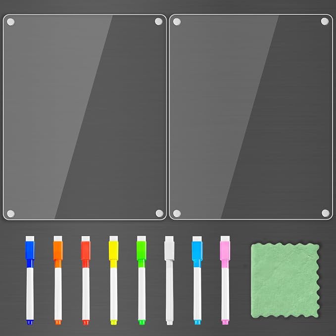 PigPotParty Clear Acrylic Magnetic Whiteboard by PigPotParty