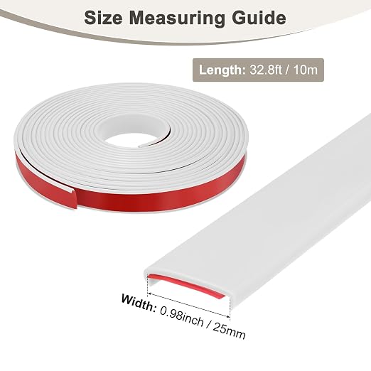 U-Shape Edge Banding, 0.98 Inch x 32.8 FT Self Adhesive Rubber Edge Trim - Image 3
