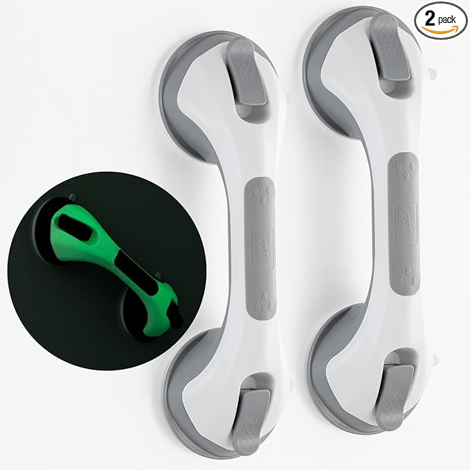TAILI Shower Grab Bar Glow in The Dark, 2 Pack 12.2 in Grab Bars by TAILI