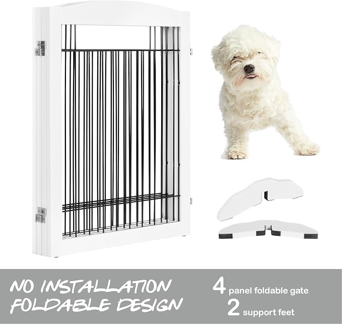 PAWLAND Extra Wide Dog gate for The House, Dog Fences Indoor, Freestanding - Image 7