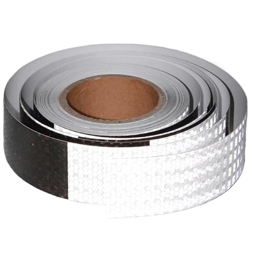 Reflective Tape Black White 2 inch Wide, Outdoor Waterproof Hazard Conspicuity by tuyrchu