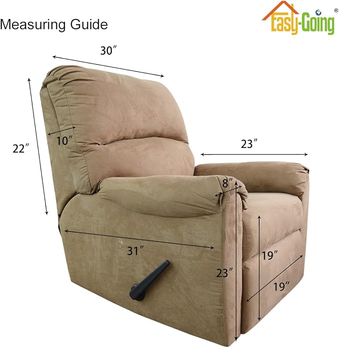 Easy-Going Recliner Chair Covers Reversible Recliner Slipcovers Water Resistant - Image 8