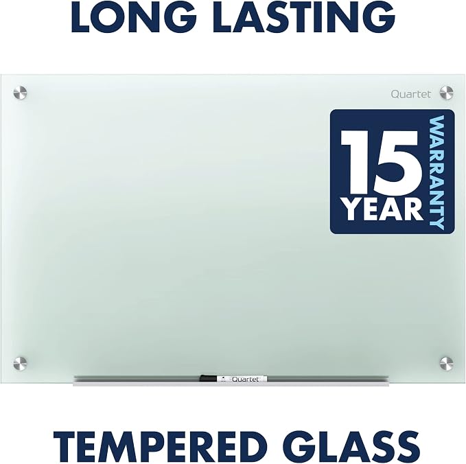 Quartet Glass Whiteboard, Non-Magnetic Dry Erase White Board, Frosted White - Image 8