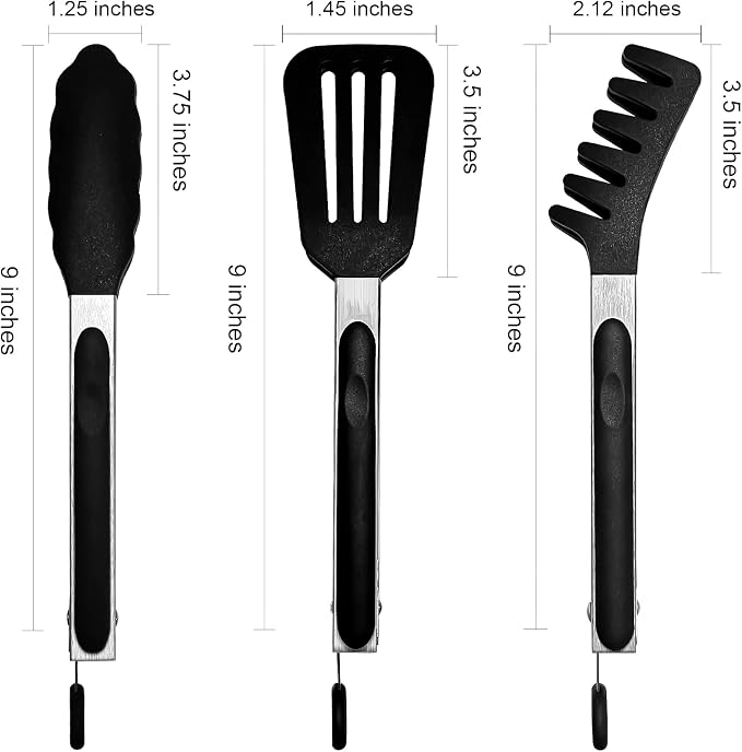 HST Tongs for Cooking with Silicone Tips, Non Stick Kitchen Tongs with Silicone - Image 6