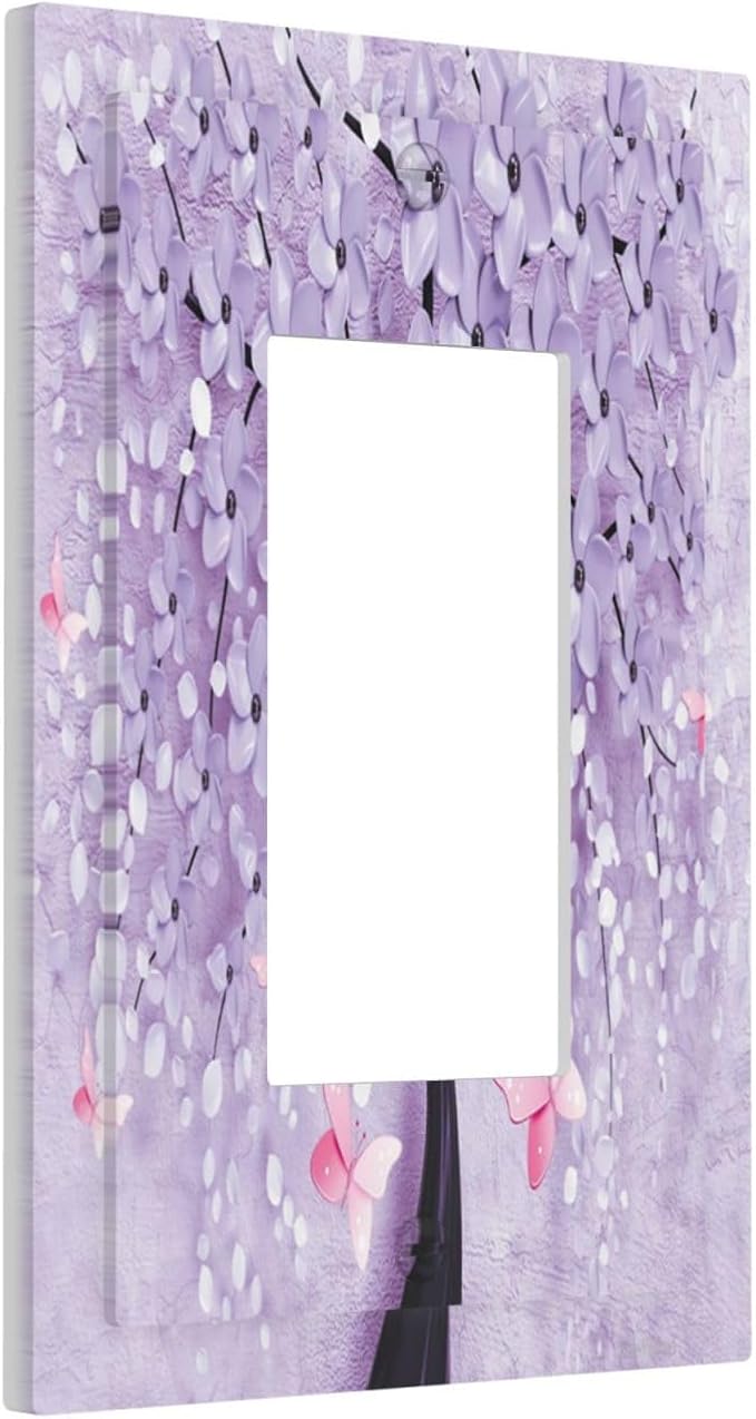 Outlet Covers 3D Purple Tree 1 Gang Wall Plate Single Rocker Light Switch Cover - Image 2