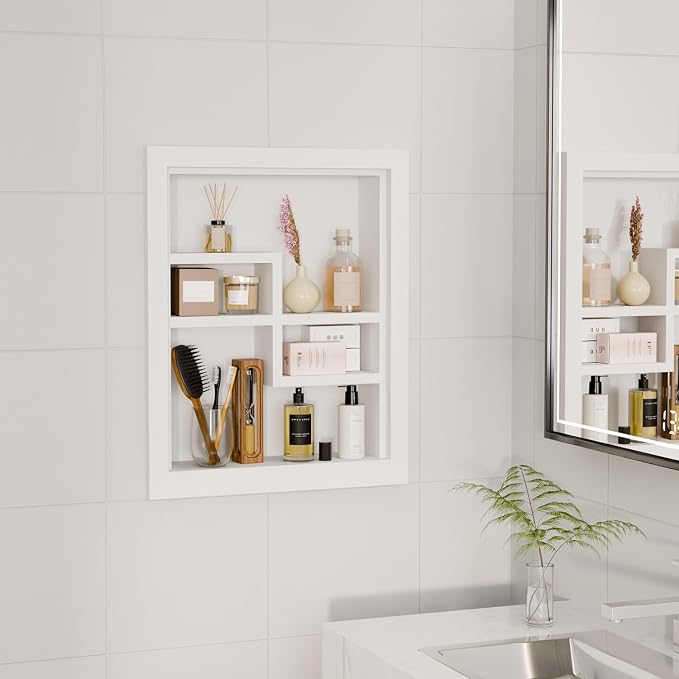 Solid Wood 14 X 18 Recessed Medicine Cabinet, Medicine Cabinet Organizer - Image 3