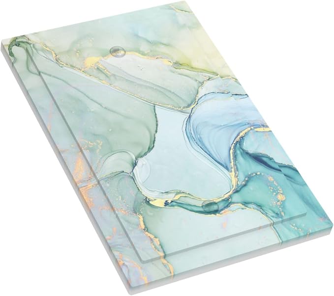 Light Switch Cover Plate Teal Gold Marbling Turquoise 1 Gang No Device Blank - Image 3