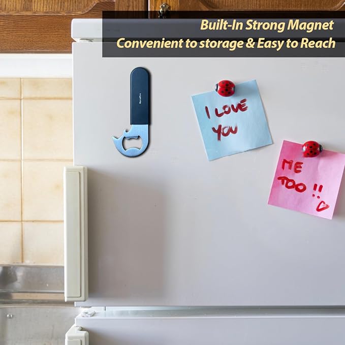 Magnetic 2-IN-1 Ring-Pull Can Opener, Beer Bottle Opener, Manual Can Opener Easy - Image 5