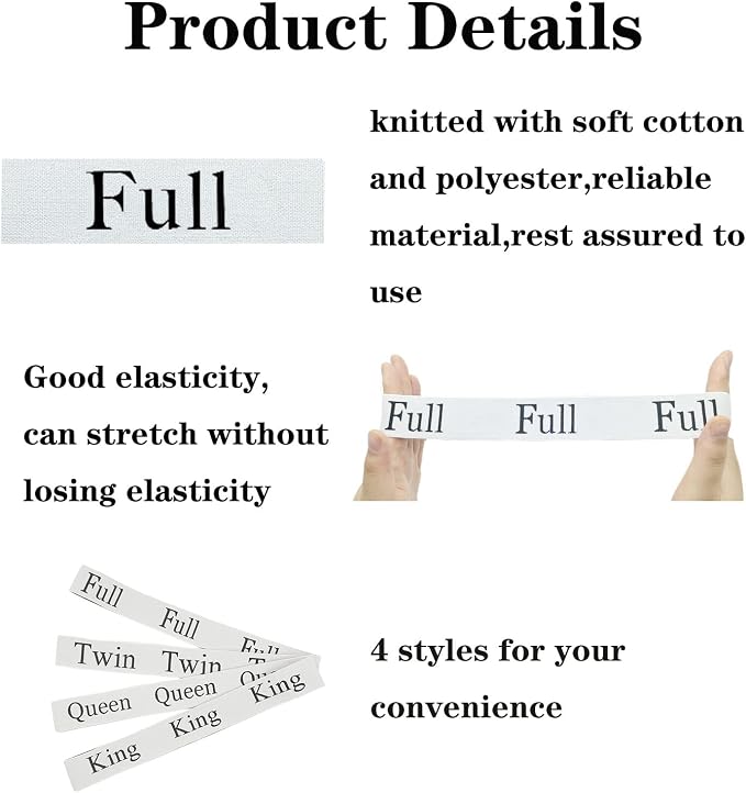 2 Pieces Bed Sheet Organizer Bands, Sheet Organizers and Storage Label Bands - Image 3