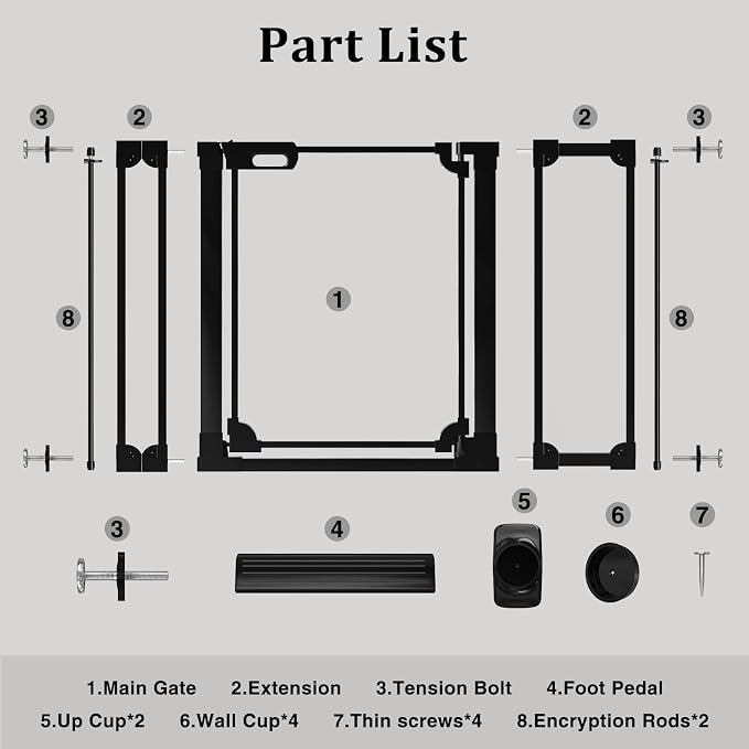 WAOWAO Clear Baby Gate for Stairs Modern Design Acrylic Auto Close Pet Gate - Image 8