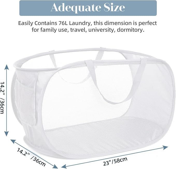 4 Pack Collapsible Laundry Baskets, Foldable Laundry Basket - Field & Grace