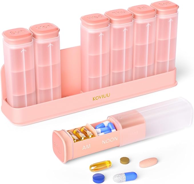Weekly Pill Organizer 3X a Day, Detachable Pill Box 7 Day, Large 3 Times Daily by KOVIUU