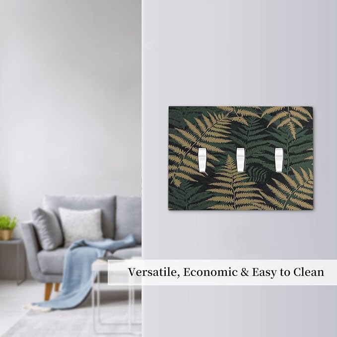 Decorative Switch Plates Botanical Fern Green Leaf Forest 3 Gang Wall Plate - Image 7