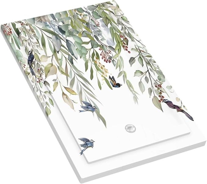 Green Leaf Eucalyptus Leaves Floral Bird Butterfly Light Switch Cover Plate 1 - Image 3