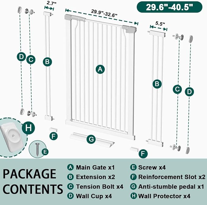 Fairy Baby 40.5" Extra Tall Baby Gate - Image 2