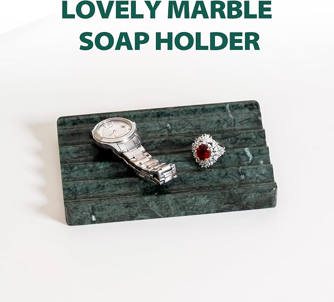 Soap Holder, Marble Soap Dish for Shower, Easy Cleaning Soaps Saver for Kitchen - Image 7